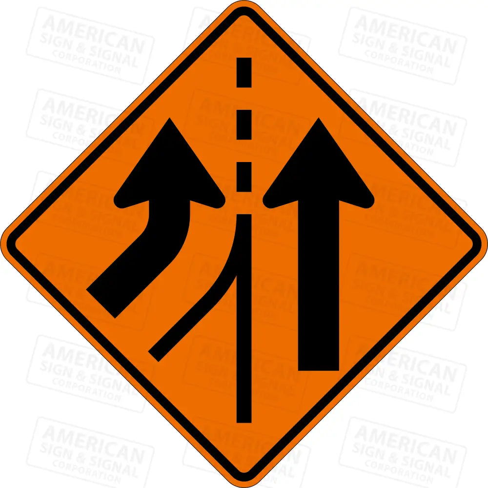 W4 - 3 Added Lane Ttc Sign 3M 3924S Vip / 24X24’ Left