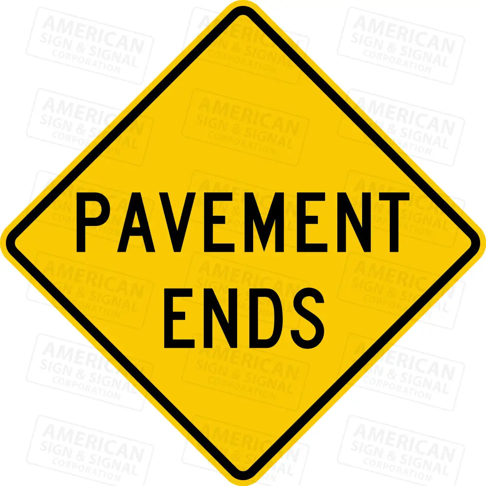 W8-3 Pavement Ends